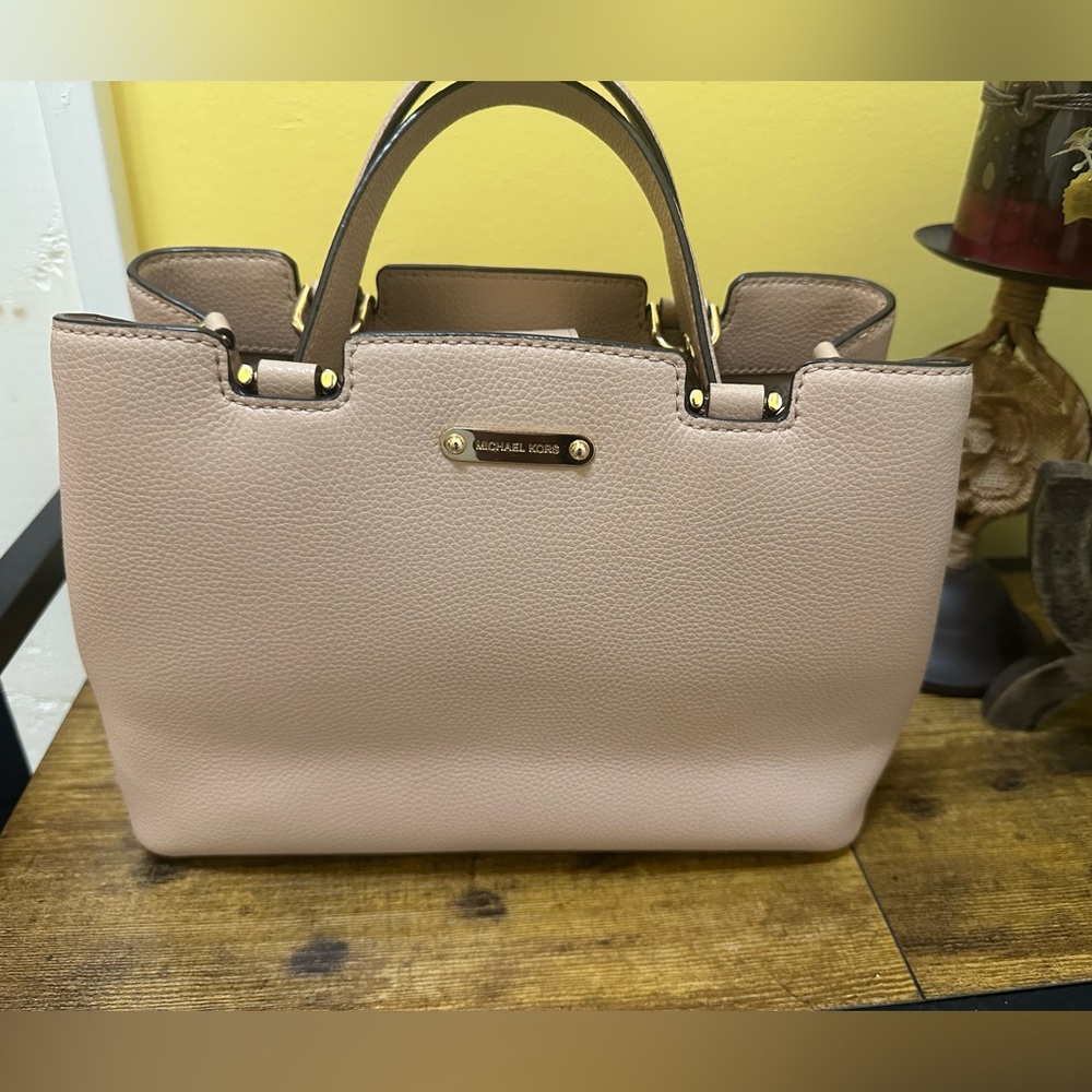 Michael Kors Tan Tote Bag with Metallic Hardware
